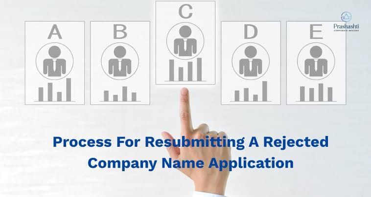Founder checking rejected company name application on MCA portal
